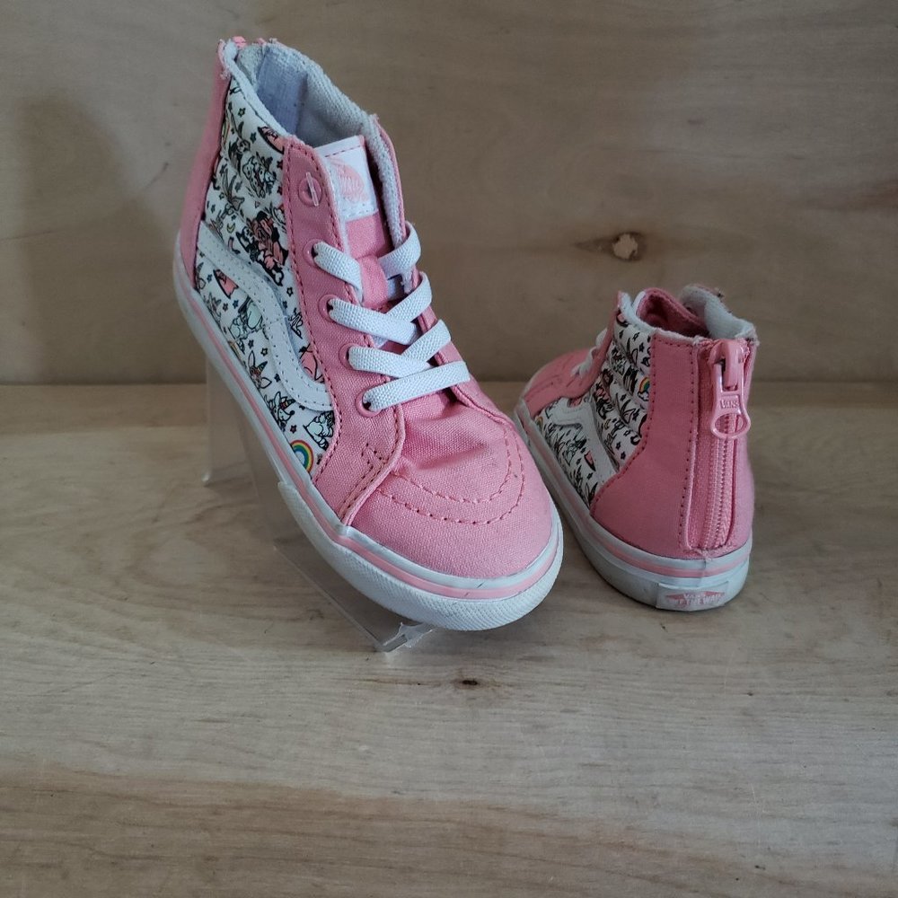 Vans Girls Puppicorns Sk8-Hi Zip Shoes  l Size 9